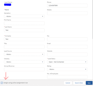 lead assignment using apex