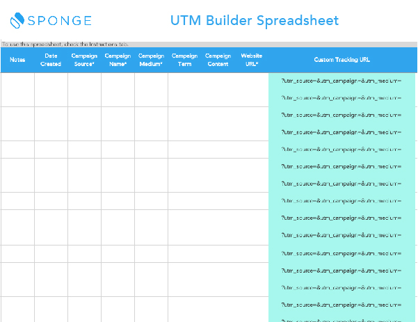 UTM Builder Spreadsheet