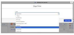selecting salesforce stage